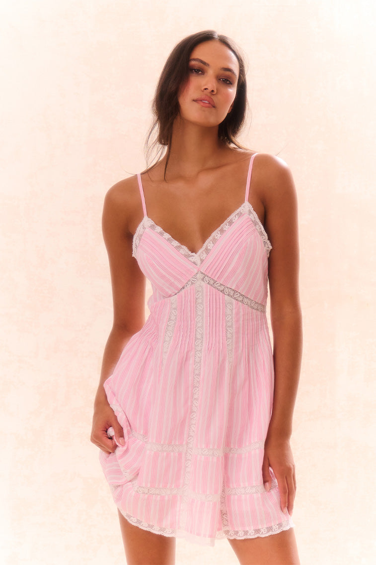 Docila Women's Cotton Striped Summer Dress - Casual Flowy Midi Dress for Beach, Vacation & Everyday Wear