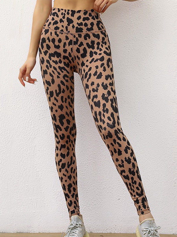 ZASUWA Women's Sexy Leopard Print High Waisted Tummy Control Yoga Pants - Perfect for Workout, Gym, Running & Casual Wear