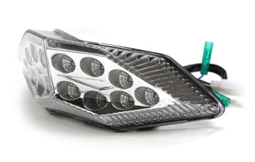 2013-2017 Kawasaki Ninja 300 Integrated Sequential LED Tail Lights - Clear Lens for Enhanced Visibility & Style - Perfect for Night Riding & Custom Motorcycle Upgrades