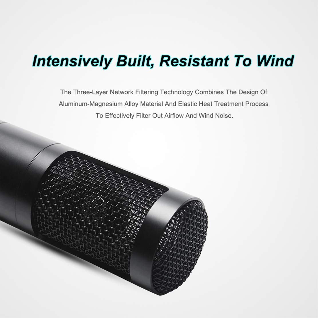 Professional AKT Condenser Microphone with Stand - Studio Quality PC Microphone for Recording, Podcasting, Streaming & Voice Chat (Perfect for Home Studios, Gaming Setups & Content Creation)