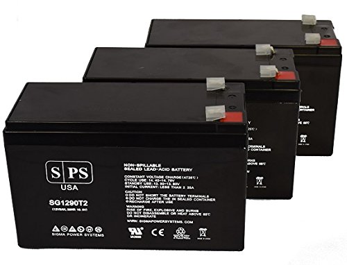SPS APC Back-UPS LS 700 Replacement Battery 12V 9Ah (3 Pack) - Compatible with APC UPS Systems - Perfect for Home Office, Server Backup & Power Outage Protection
