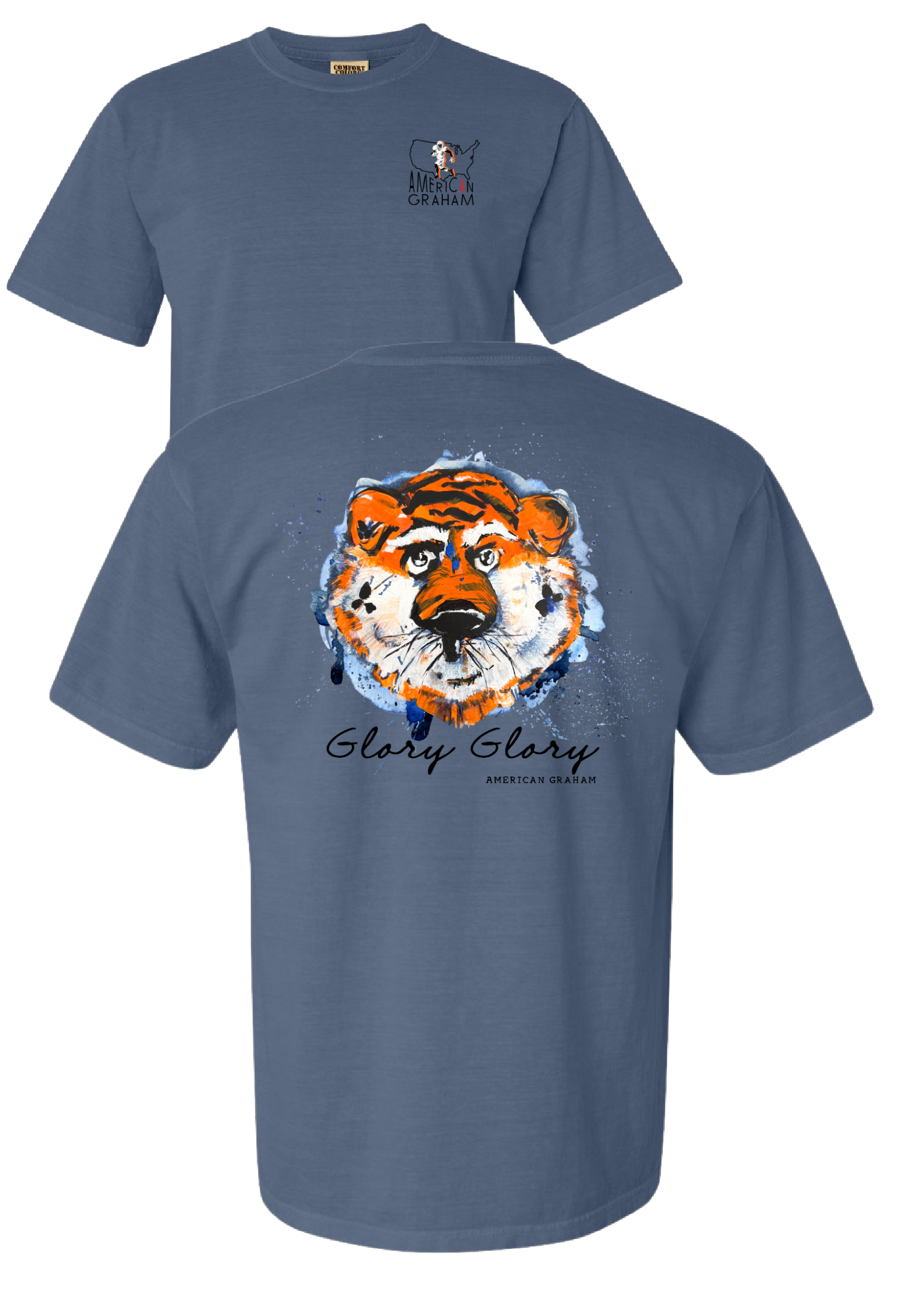 Glory Glory Tigers T-Shirt in Navy Blue - Comfortable Cotton Tee for Men, Women & Kids - Perfect for Casual Wear, Sports & Fan Apparel