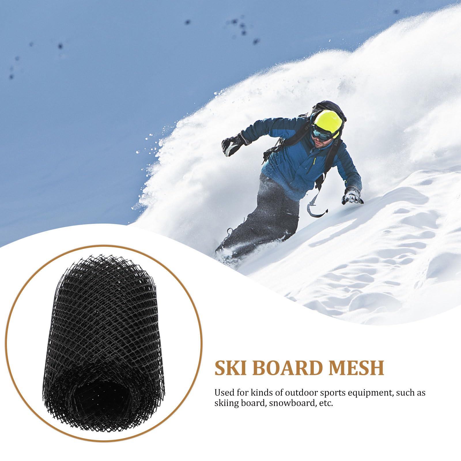 Sosoport Ski & Snowboard Protective Mesh Net - 1 Roll Durable Plastic Netting for Preventing Snow & Ice Buildup - Ideal for Winter Sports Equipment Protection & Storage