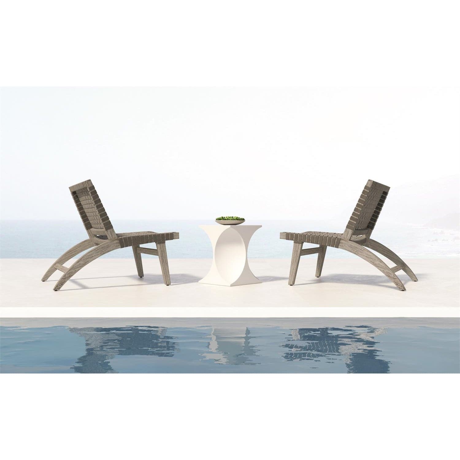 Alvaro Outdoor Accent Table - Weather-Resistant Side Table for Patio, Garden & Poolside - Perfect for Drinks, Books & Decor