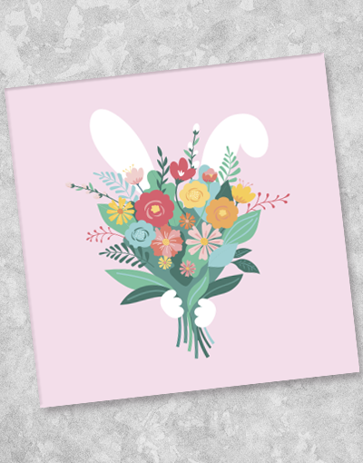 Premium Bunny Delivery Beverage Napkins - 44 Count, Soft & Absorbent for Parties, Weddings, and Home Decor - Perfect for Easter, Baby Showers & Themed Events