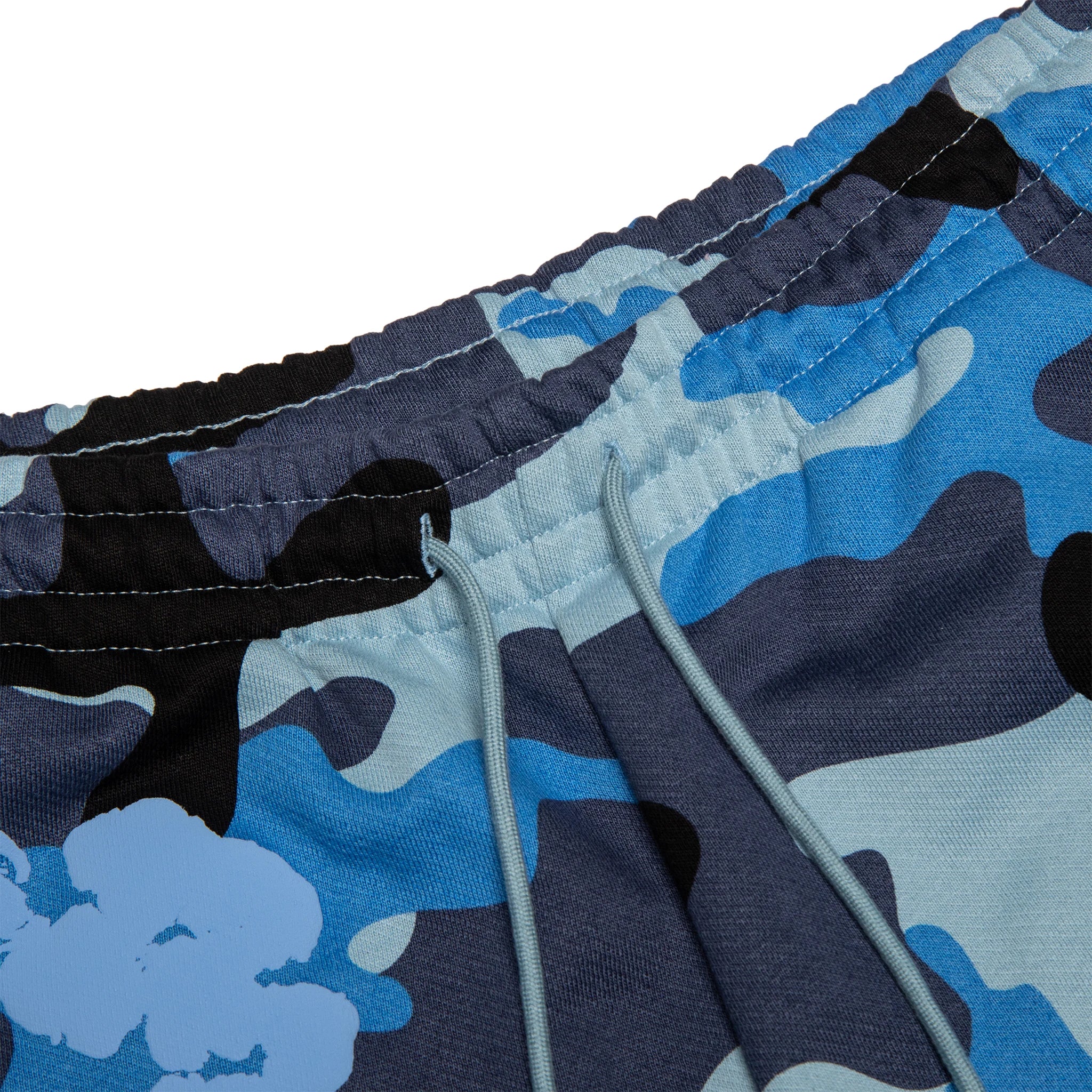 Denim Tears Blue Camo Cotton Wreath Sweatpants for Men - Comfortable Casual Joggers with Unique Design - Perfect for Streetwear, Lounge & Gym Wear