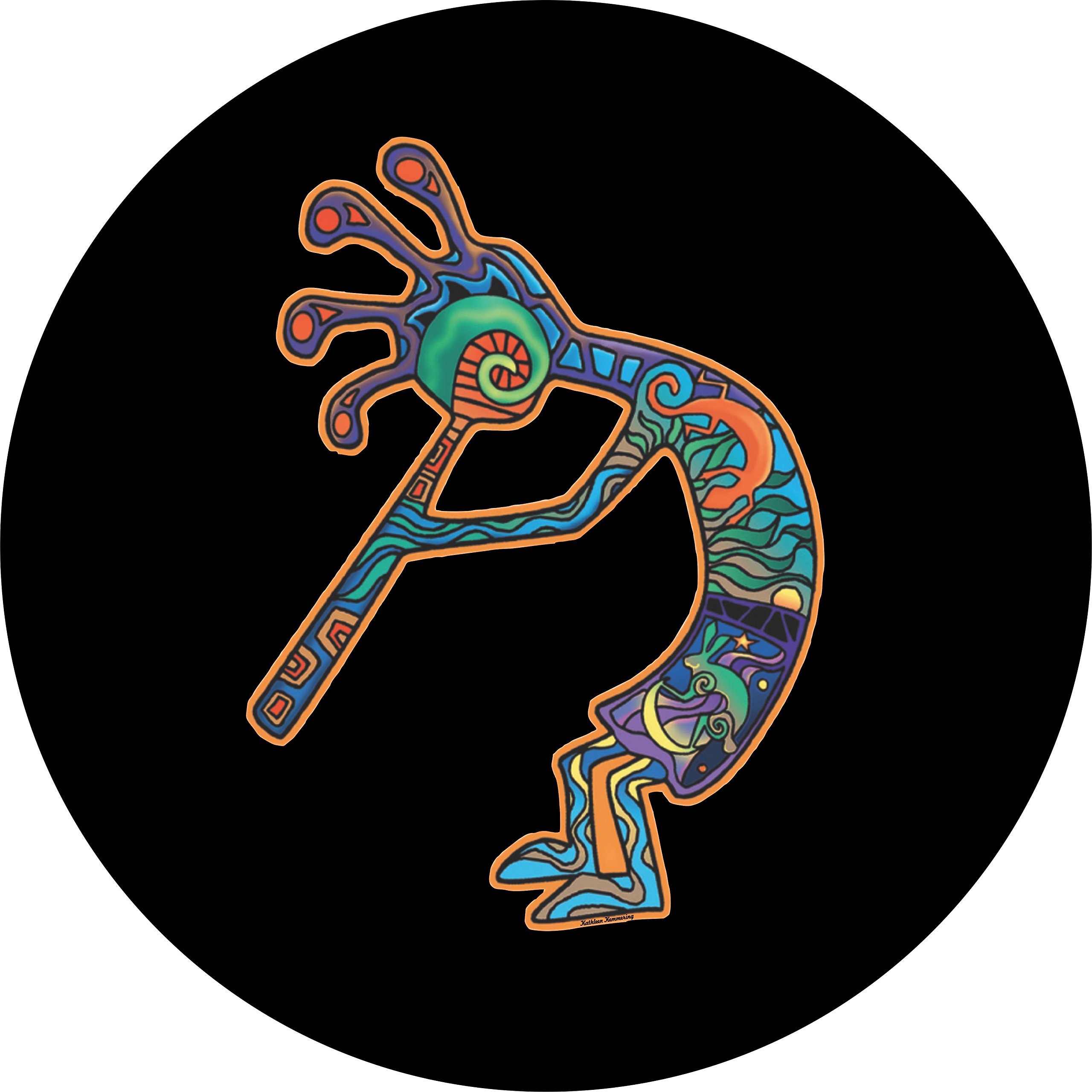 Kokopelli Australian Music Spare Tire Cover for Camper, RV, 4x4 - Waterproof & UV Resistant (Multiple Sizes Available) - Perfect for Outdoor Adventures & Road Trips