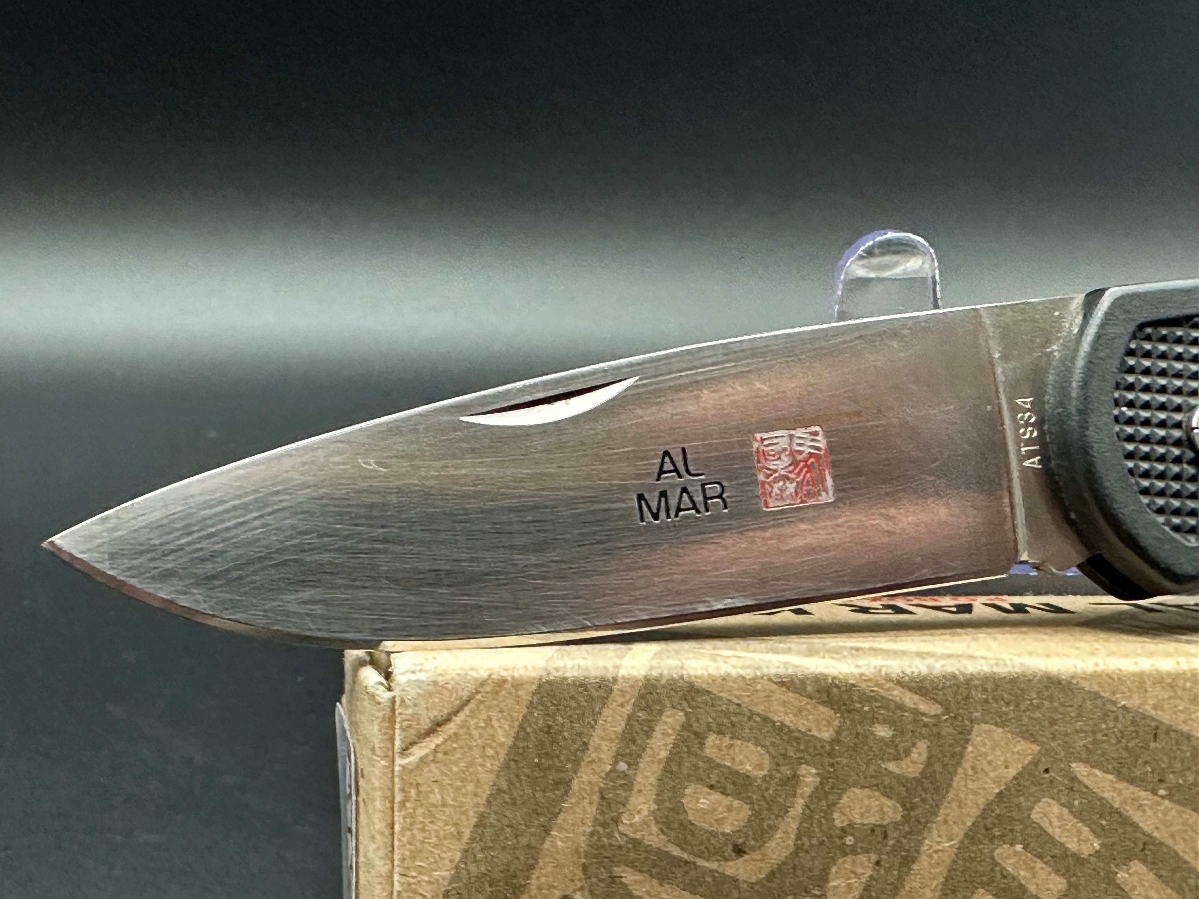 Premium Al Mar ATS-34 Stainless Steel Folding Knife - Tactical EDC Pocket Knife for Outdoor Camping, Hunting & Survival Gear