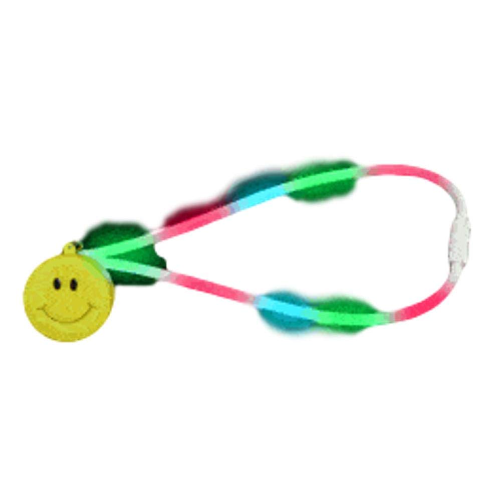 Blinkee LED Flashing Smiley Face Charm Necklace - Light Up Lanyard for Parties, Raves & Night Events - Fun Glow Accessory for Concerts, Festivals & Costumes