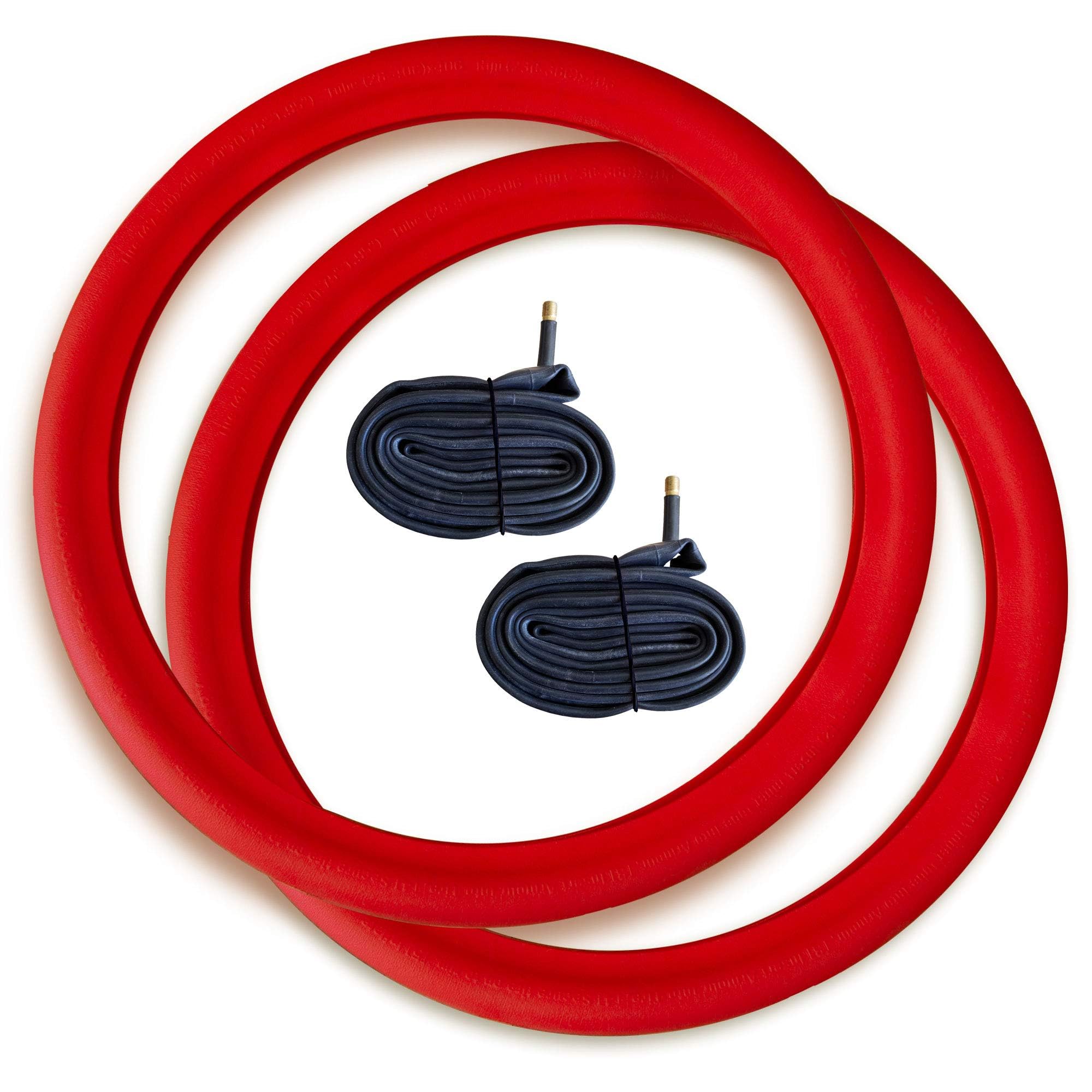 **Armour Tire Inserts - 2 Pack No Flat Bicycle Tire Liners with 2 Tubes | Puncture Proof Tube Protectors for E-Bikes, Mountain Bikes & More | Prevent Flats for Commuting, Off-Road & Urban Riding**