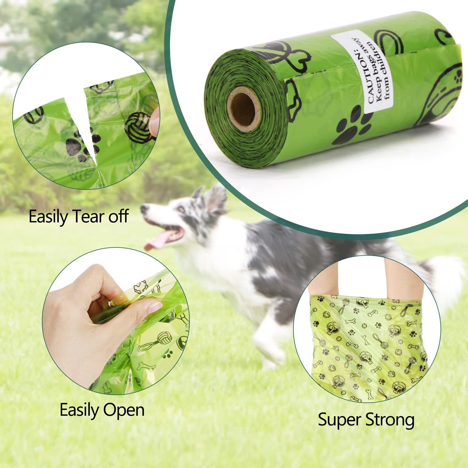 **1080 Count Dog Poop Bags Bulk Value Pack - Extra Thick Leak-Proof & Scented Dog Waste Bags for Clean & Easy Pickup - Perfect for Walks, Parks & Travel**
