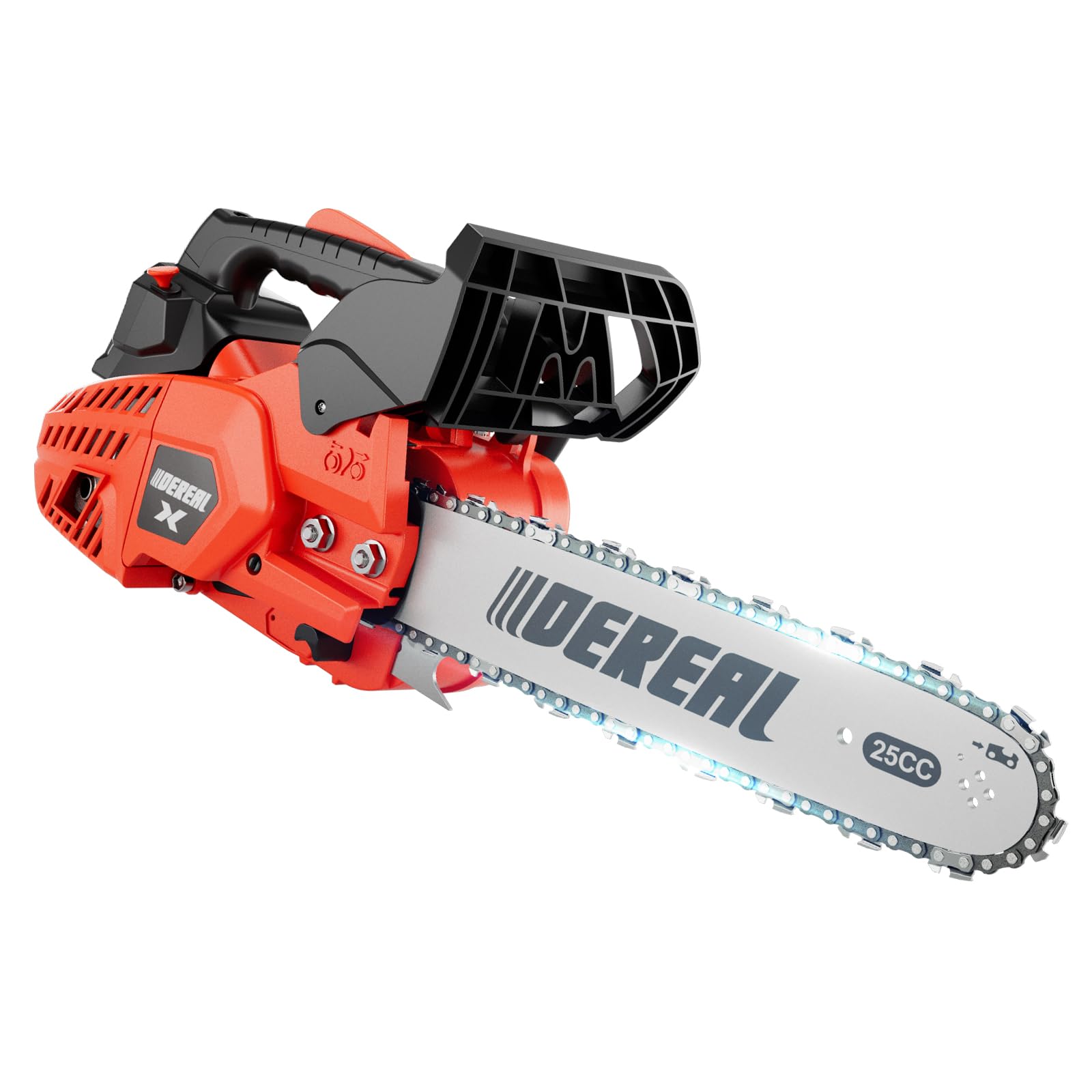 12-Inch Gas Chainsaw - 2-Cycle Gasoline Powered Handheld Cordless Chainsaw for Tree Cutting, Wood Chopping, Farm & Garden Use - Ideal for Forestry, Ranch Work and Outdoor Landscaping