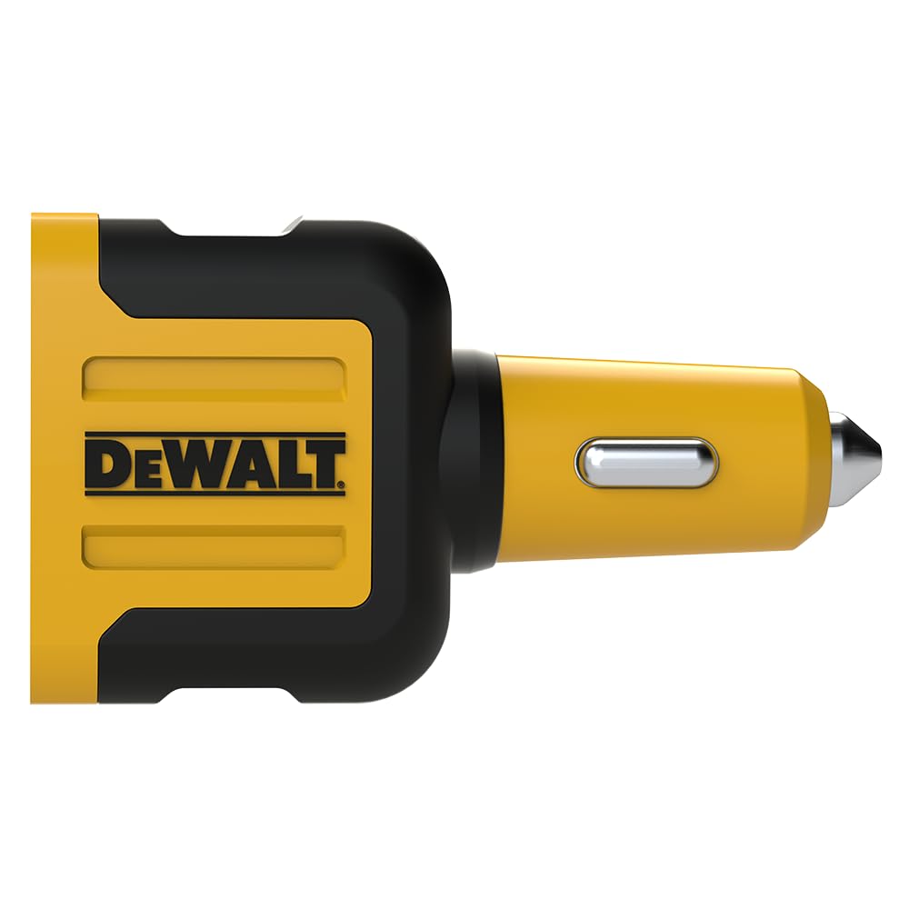 DEWALT 120W USB C Car Charger, Dual Port PD 3.0 Fast Charger with PPS for iPhone 16/15/14/13/12, Galaxy S22/S21/S20, iPad - Perfect for Road Trips & Long Commutes