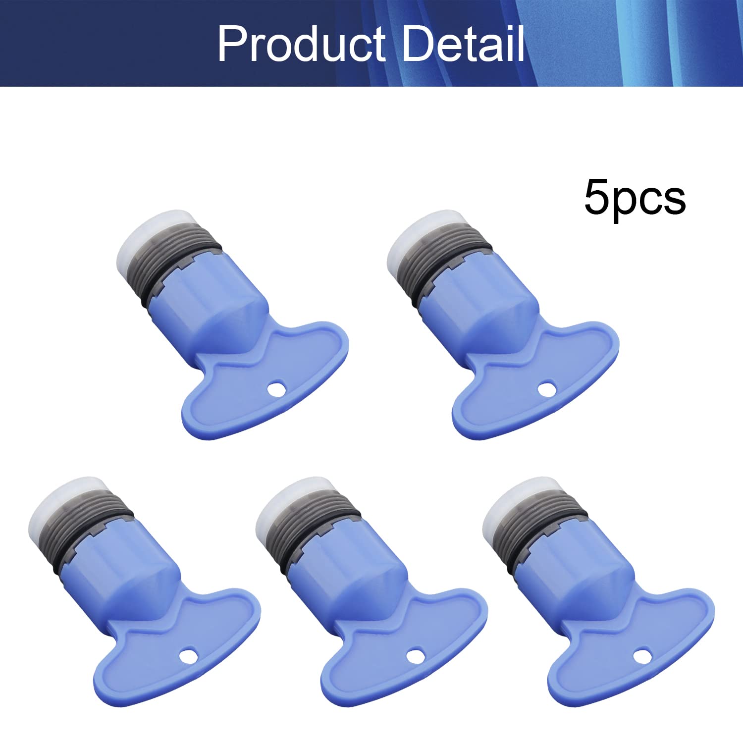 5PCS 18.2mm/0.72inch Plastic Faucet Aerators - Male Thread Flow Restrictor Replacement for Bathroom & Kitchen Sink - Water Saving Showerhead Adapter for Better Water Pressure Control (Ideal for Home, RV & Outdoor Use)