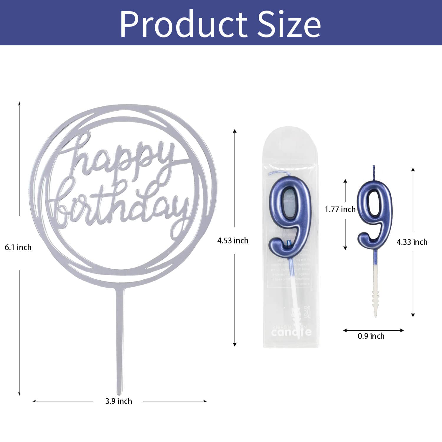 10-Piece Glitter Number Birthday Candles (0-9) - Sparkling Cake Toppers for Birthdays, Weddings & Parties - Blue Decorative Candles for Cakes, Cupcakes & Desserts | Perfect for Birthday Celebrations, Anniversary Cakes & Special Occasions