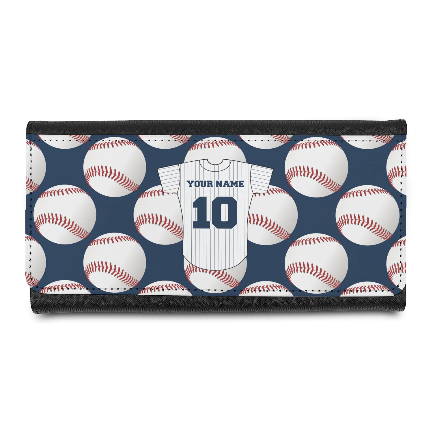 Custom Baseball Jersey Leather Wallet for Women - Perfect Gift for Baseball Fans & Fashion Accessories for Everyday Use