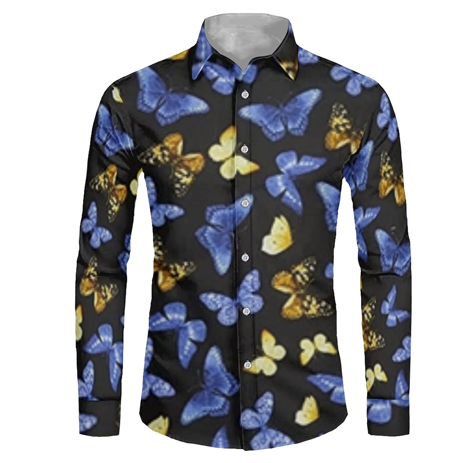 Coloranimal Novelty Hawaiian Men's Button Down Dress Shirts - Casual & Business T-Shirt Tops for Work (Sizes XS-4XL) | Perfect for Office, Beach Parties & Summer Vacations