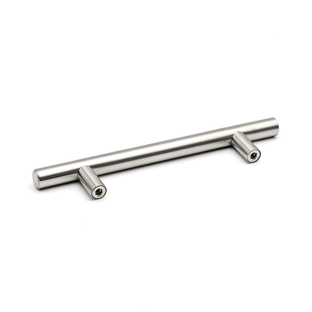 50 Pack HD201SN Brushed Nickel Cabinet Pulls - 5 Inch Hole Center, Modern Stainless Steel Drawer Handles for Kitchen Cabinets & Cupboards | Durable Hardware for Home Renovation & DIY Projects