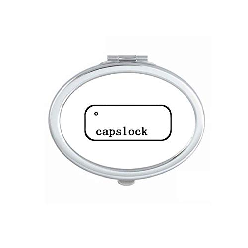 DIYthinker Art Deco Keyboard Capslock Keycap - Fashion Mirror & Portable Foldable Double-Sided Makeup Mirror - Perfect for Gamers, Office Work & Travel Beauty Touch-Ups