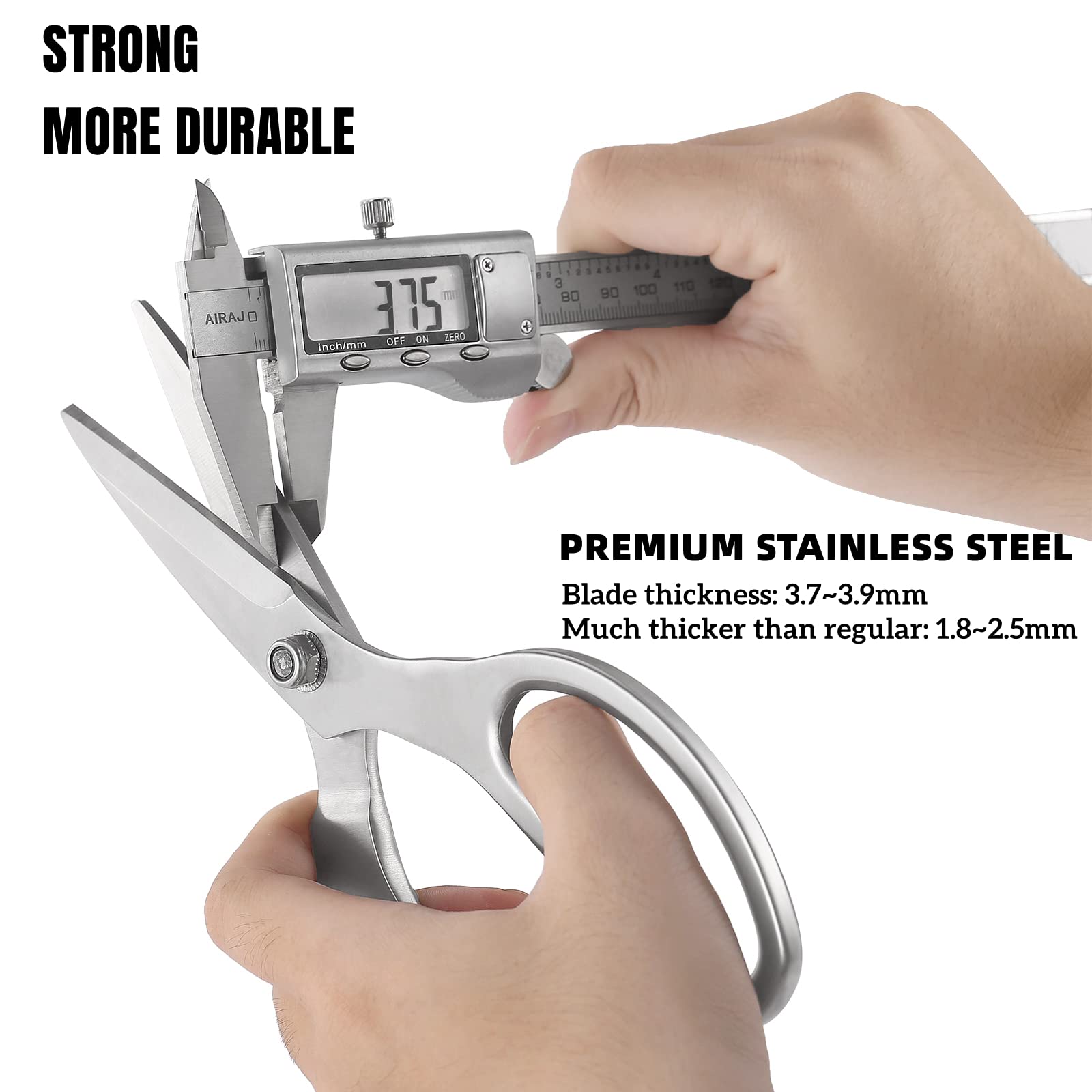Heavy Duty Forged Kitchen Scissors - Ultra Sharp for Poultry & Multipurpose Use