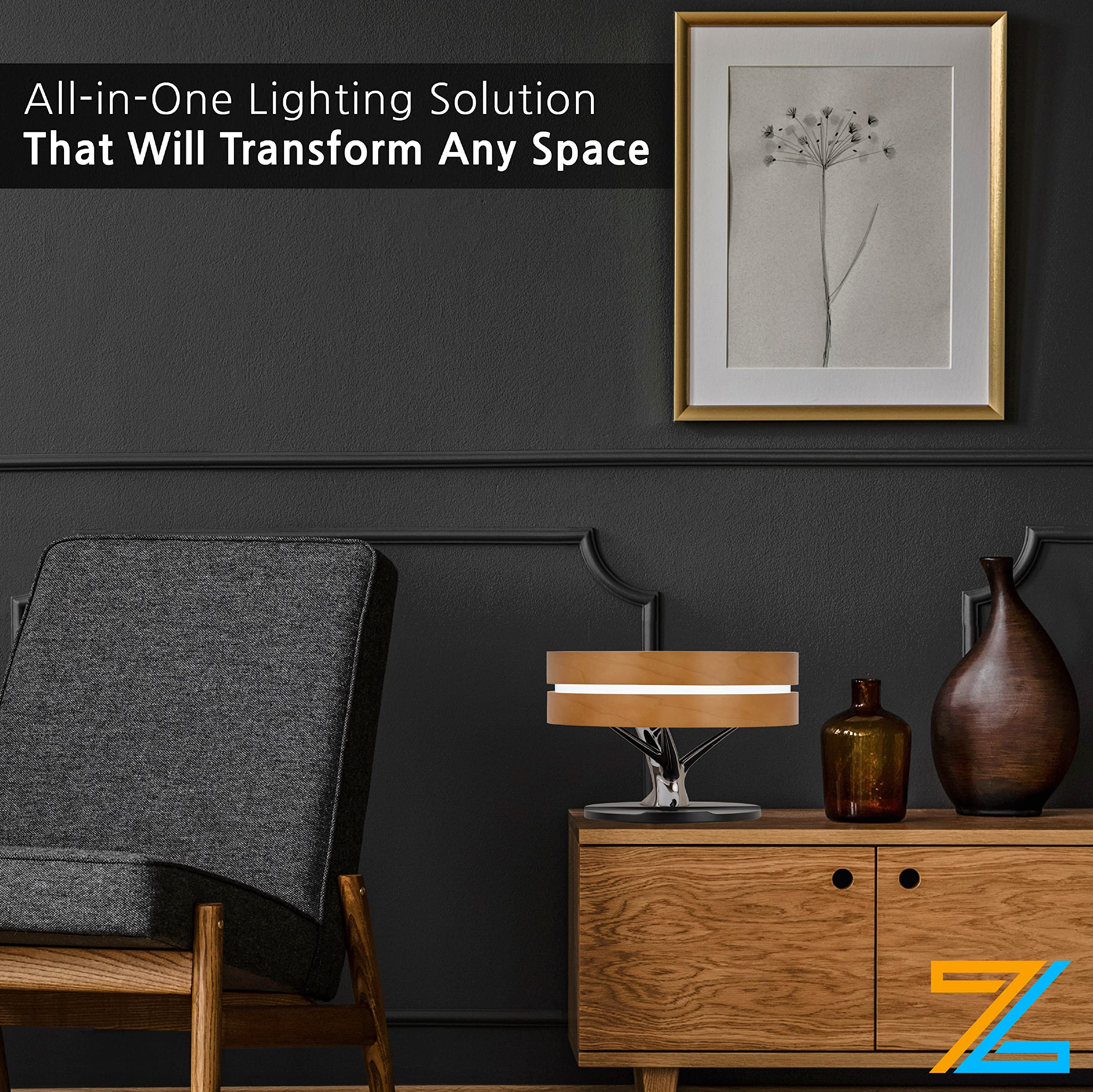 Modern Dawn Lamp - Adjustable LED Desk Lamp with TWS Bluetooth Speaker, Wireless Charger & Touch Control | Perfect for Home Office, Study Room, Bedroom & Dorm Decor | Reading, Working & Relaxing Lighting Solution