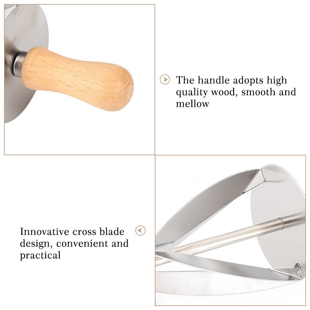 Alvinlite Stainless Steel Croissant Dough Cutter Roller - Professional Pastry & Bread Dough Slicer for Perfectly Shaped Croissants, Cakes & Pastries - Ideal for Home Baking, Commercial Kitchens & Pastry Shops