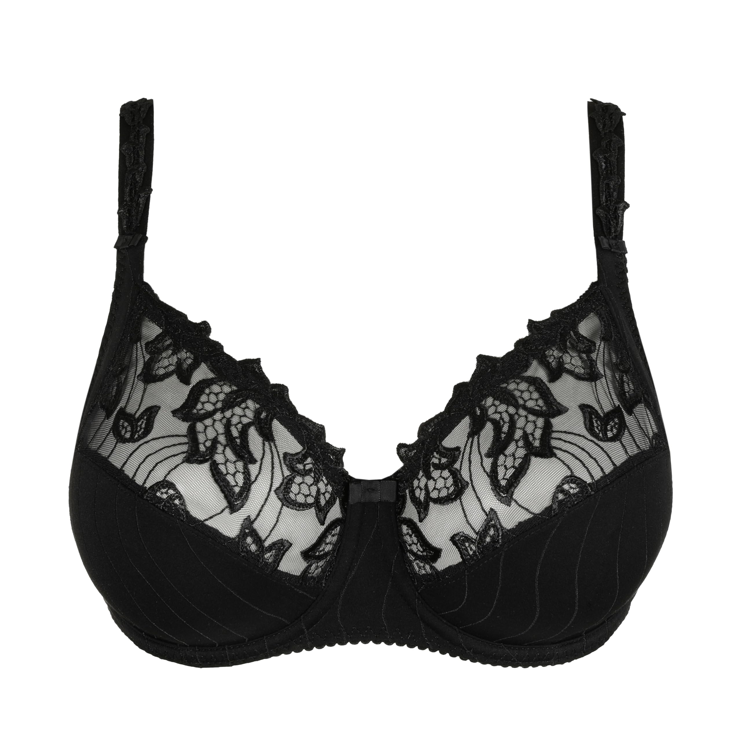 PrimaDonna Deauville Side Support Bra 42F Black | Full Coverage Underwire Bra for Plus Size Women | Perfect for Work, Evening Wear & Special Occasions