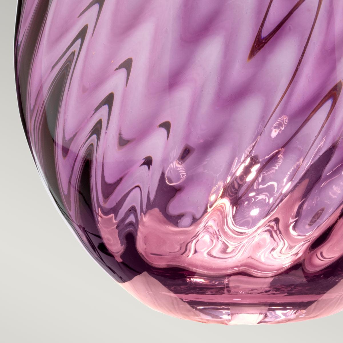 Elstead Lighting Lena 2-Light Large Plum Glass Table Lamp - Elegant Home Decor for Living Room, Bedroom & Office