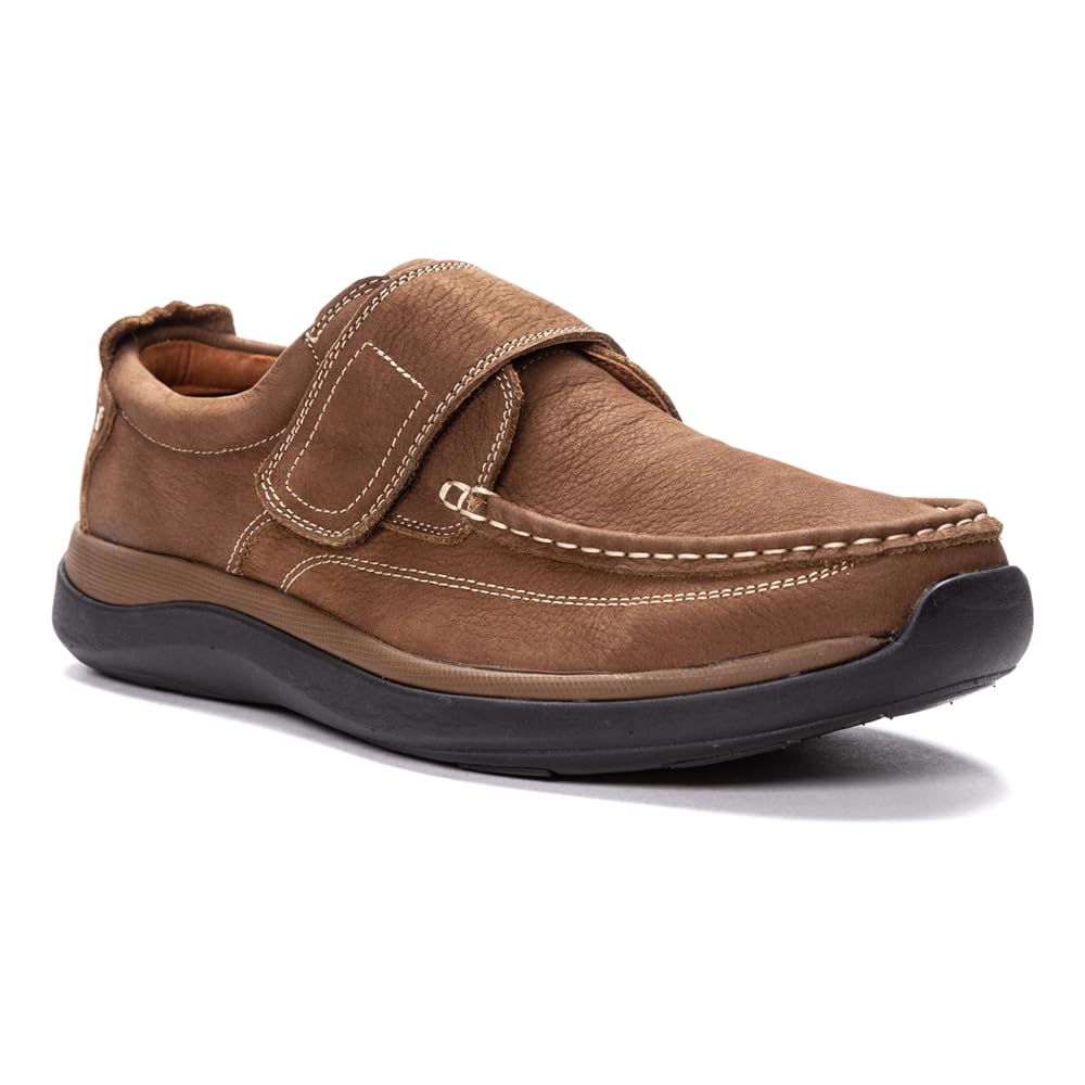**Propet Men's Porter Slip-On Shoes with Hook & Loop Strap - Comfortable Casual & Orthopedic Walking Shoes for Work, Travel & Daily Wear**