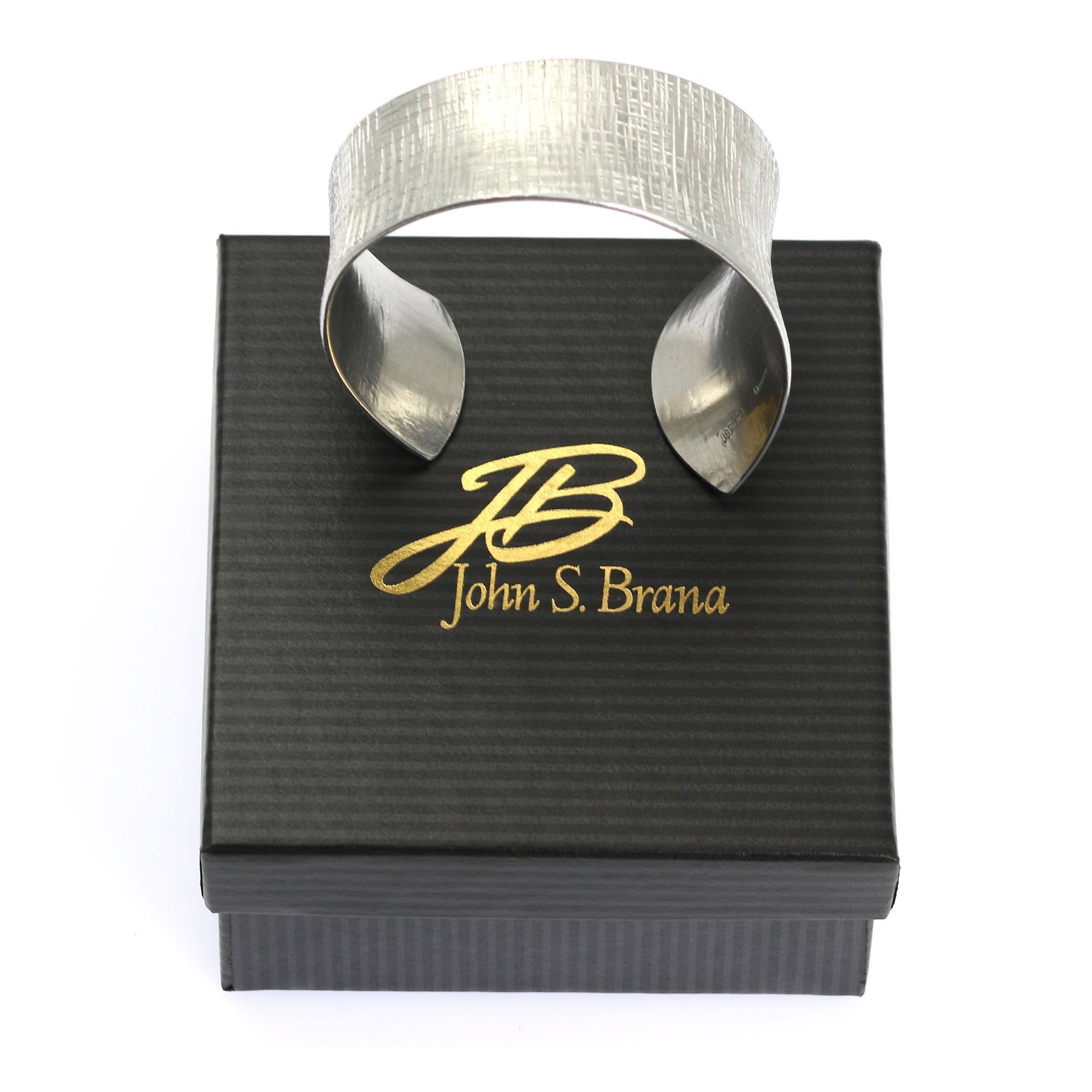 Anticlastic Tapered Linen Aluminum Bangle Bracelet for Women - Minimalist Modern Jewelry for Everyday Wear & Special Occasions