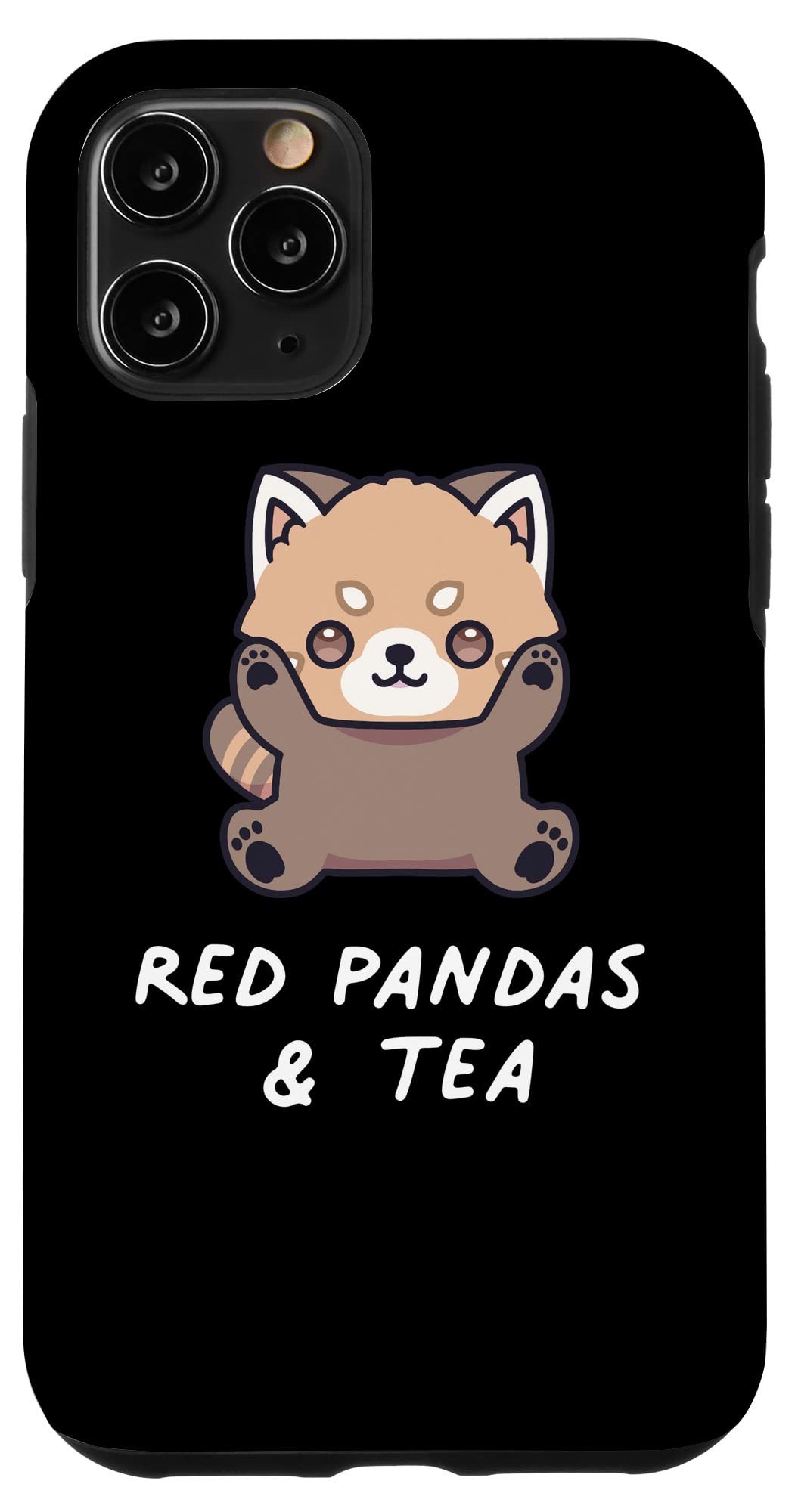 iPhone 11 Pro Case - Cute Red Panda & Tea Kawaii Design | Aesthetic Animal Phone Cover for Women & Girls | Perfect Gift for Anime Lovers & Tea Enthusiasts | Use at School, Work or Daily Life
