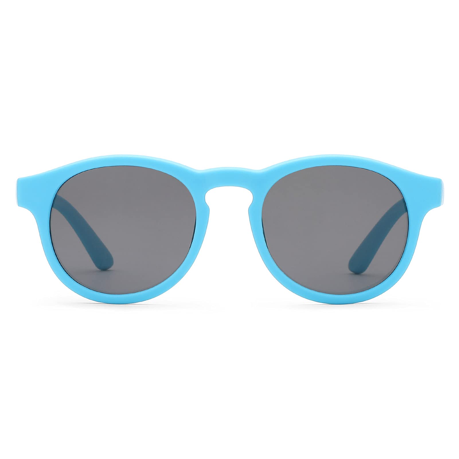 COASION Baby Sunglasses for 0-2 Years - Flexible Round UV400 Polarized Infant Shades with Adjustable Strap | Perfect for Beach, Outdoor Play & Car Rides
