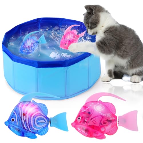 Blue 2pcs automatic fishes