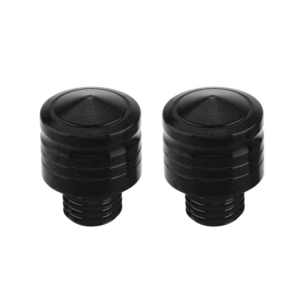 Universal M10x1.25 Aluminum Alloy Motorcycle Rearview Mirror Thread Bolts Adapter Screws - Compatible with Yamaha (Black) - Perfect for Bike Mirror Replacement & Customization