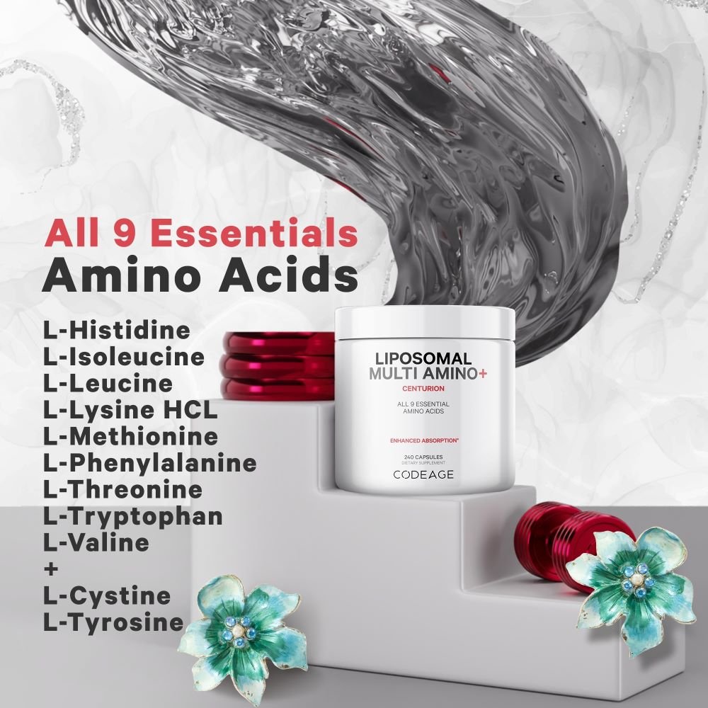 Codeage Multi Amino+ Supplement with All 9 Essential Amino Acids - Supports Muscle Recovery, Energy & Immune Health - Perfect for Athletes, Fitness Enthusiasts & Active Lifestyles