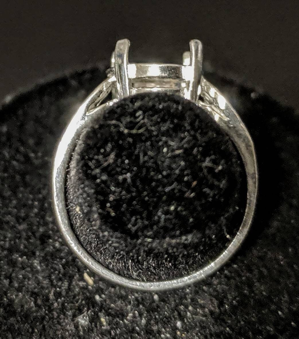 14K Gold or Sterling Silver 6-10mm Round Cabochon Filigree Pre-Notched Ring Setting – Size 7 (Item #163561/143561) – Perfect for Jewelry Making, DIY Crafting & Custom Ring Designs