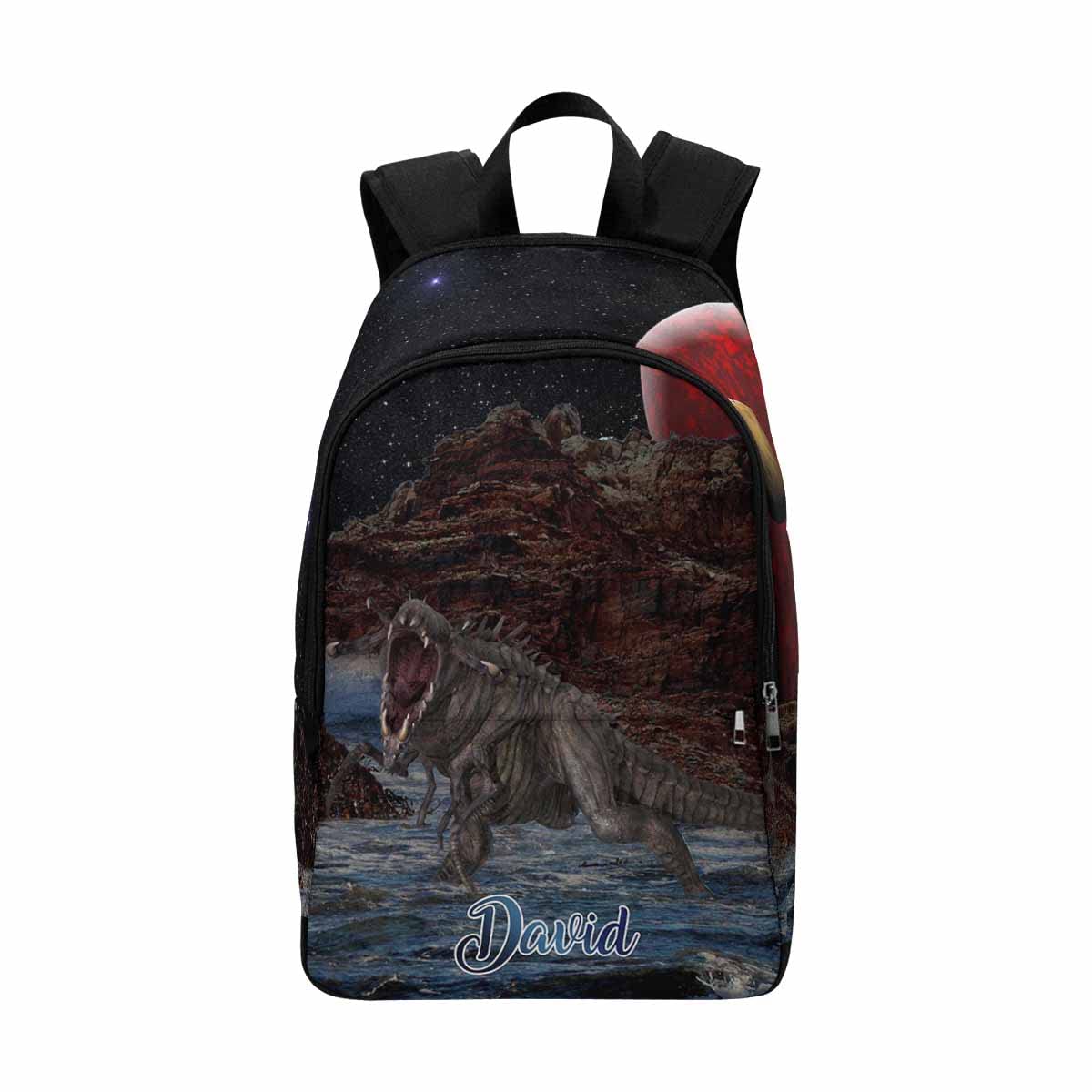 Custom Dinosaur Universe Personalized Backpack for Kids & Teens - Unisex School & College Shoulder Bag with Name - Perfect for Daily Use, Travel & Outdoor Adventures