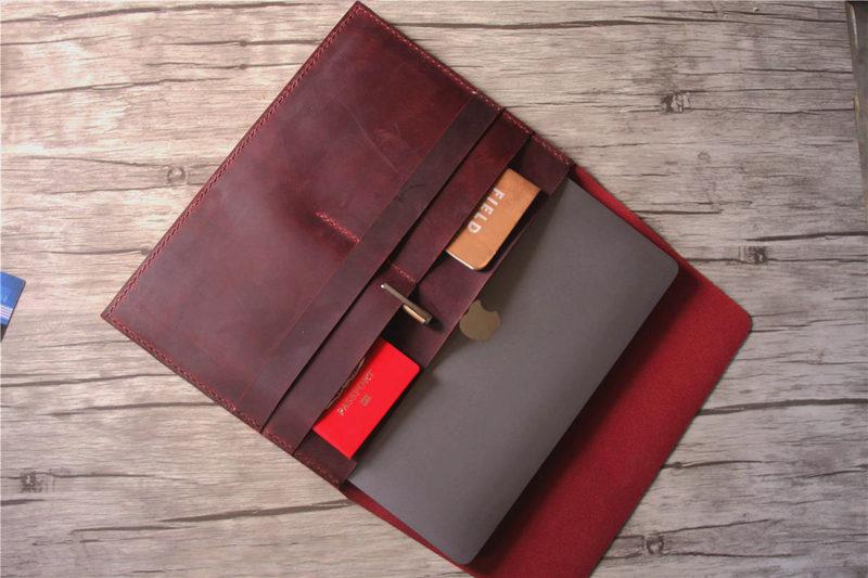 Custom Leather MacBook Pro 15 Inch Case Cover - Premium Protection with Personalized Name Engraving | Perfect for Work, Travel & Everyday Use