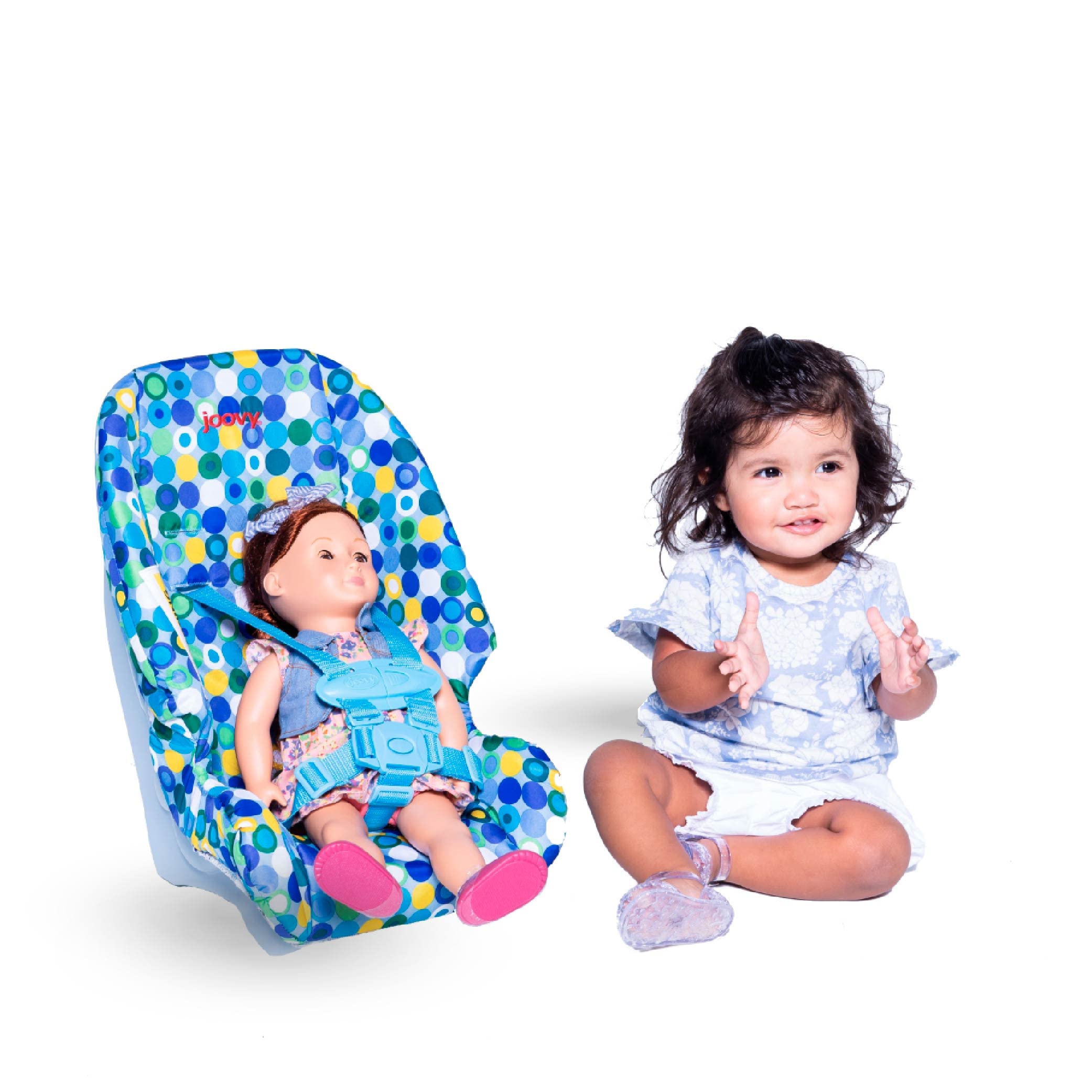 Joovy Toy Booster Car Seat for Toddlers - Safe & Comfortable Blue Booster Seat for Kids Travel, Dining & Road Trips