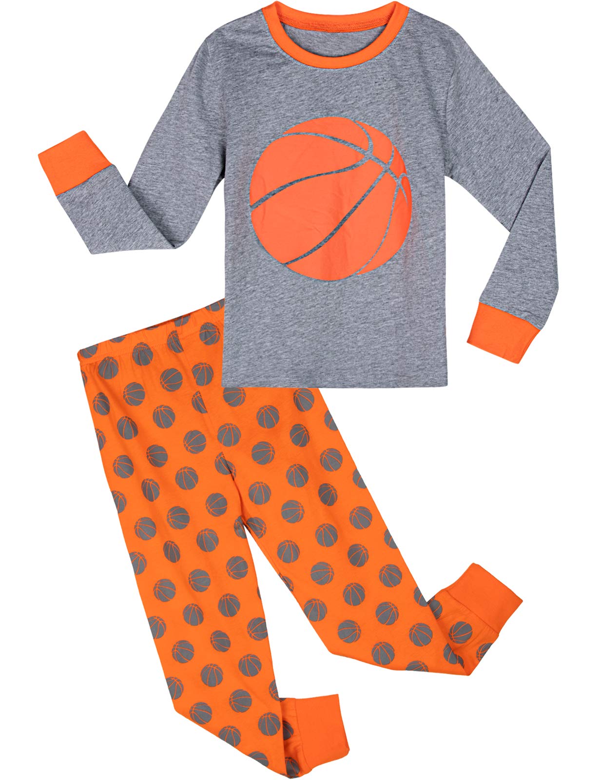 A&J DESIGN Boys Pajama Sets - 100% Cotton 2-Piece Sport Theme Pajamas for Kids | Soft & Comfortable Sleepwear for Boys | Perfect for Bedtime, Lounging & Sleepovers