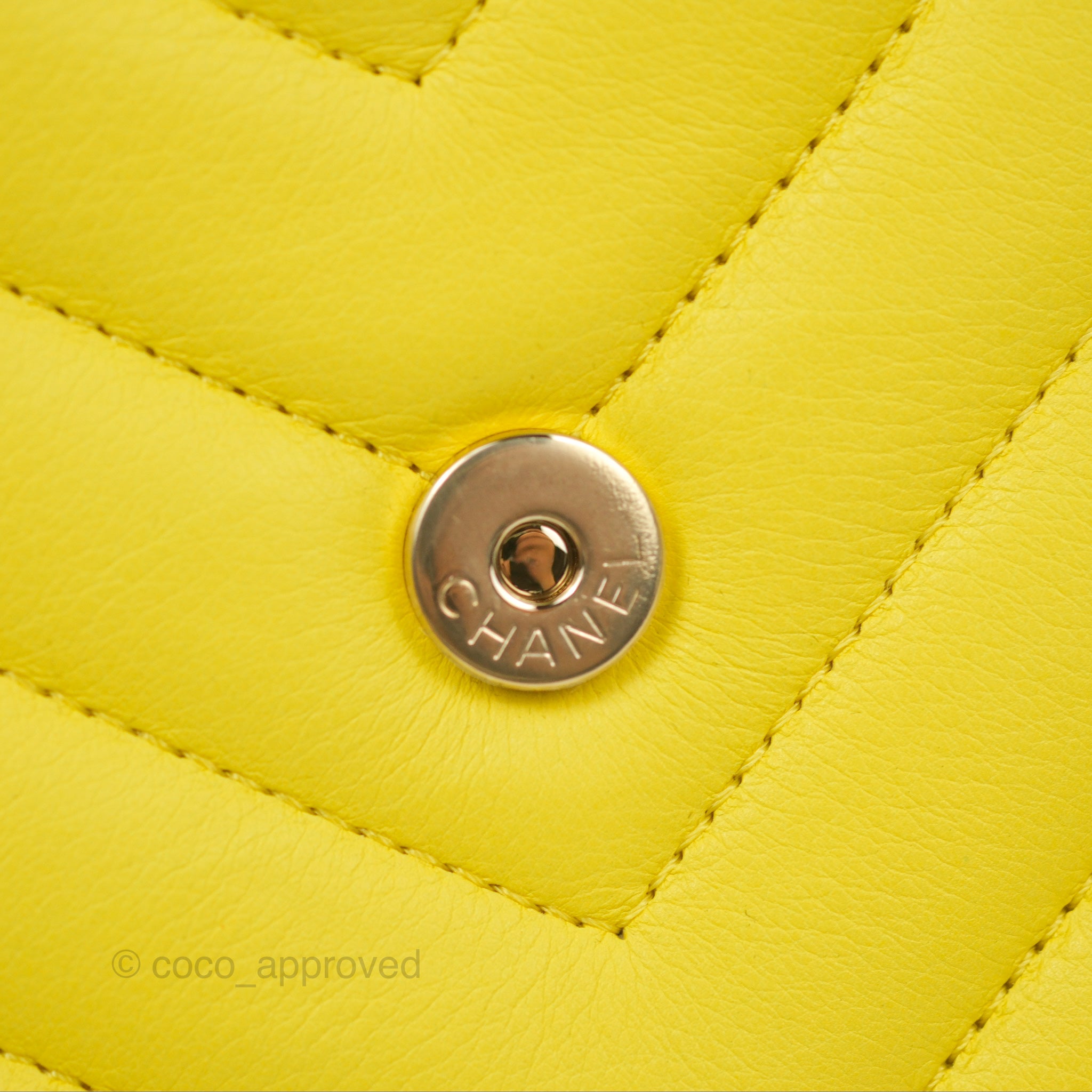 Chanel Chevron Square Envelope Flap Bag in Yellow - 19C Collection | Luxury Crossbody Bag for Women, Perfect for Parties & Evening Events