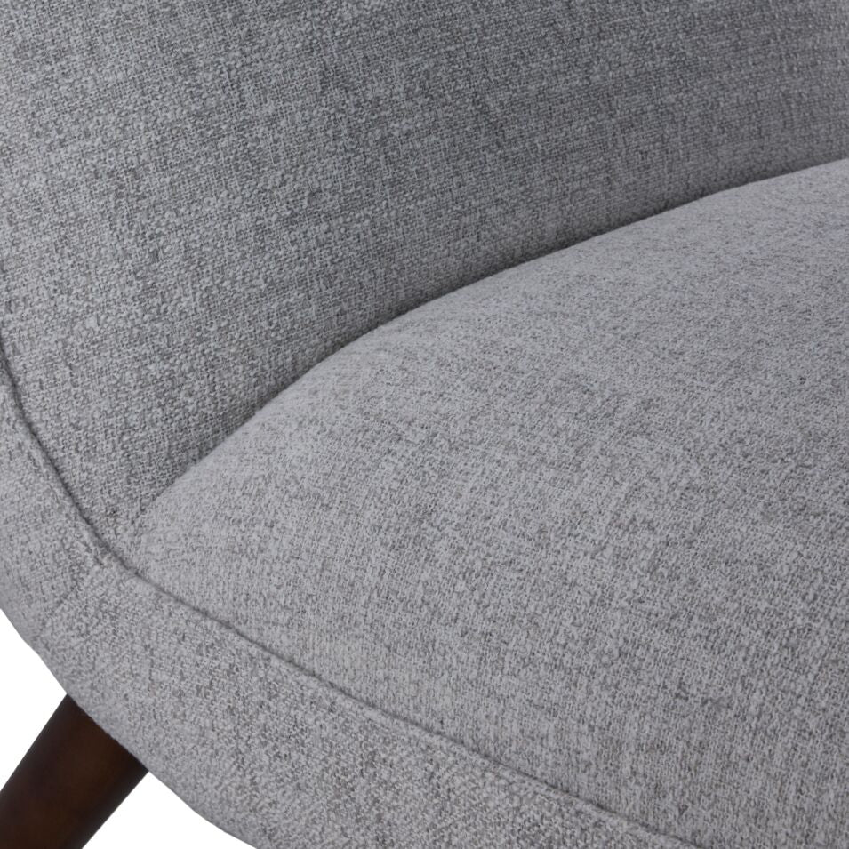 Capri Accent Chair Grey - Modern Lounge Chair for Living Room, Bedroom & Office - Comfortable Upholstered Armchair with Sturdy Frame