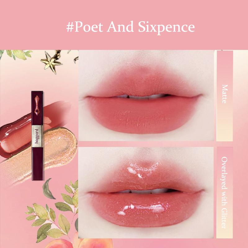 HAGGARD Scepter Series Dual Ended Lip Lacquer - Long Lasting Matte & Glossy Lipstick Set for Day & Night Makeup | Perfect for Parties, Dates & Special Occasions