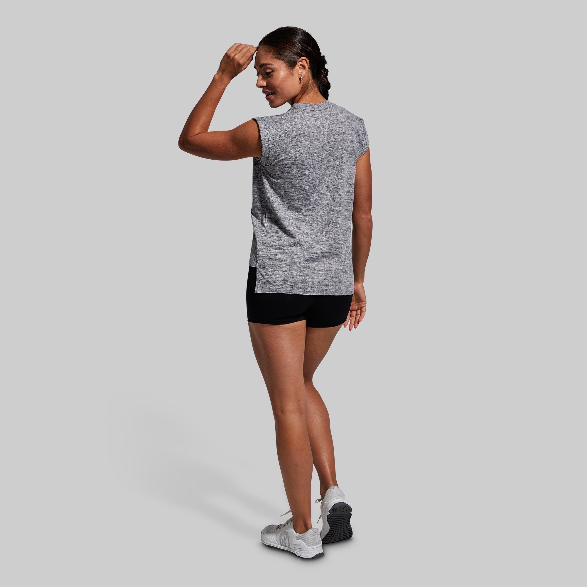 Captivate Muscle Tee for Men - Soft Heather Grey Cotton Workout Shirt | Gym, Running & Casual Wear