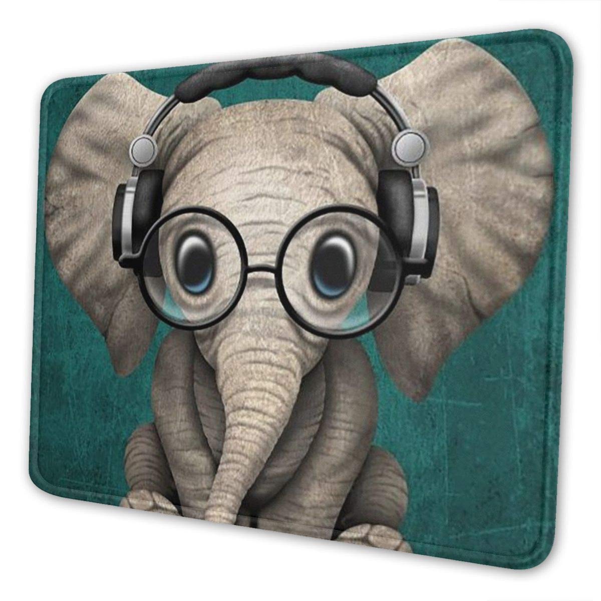 Premium Non-Slip Gaming Mouse Pad - 10×12 Inches DJ Elephant Design Rubber Base for Computer, Laptop & Office Desk - Perfect for Gamers, Graphic Designers & Office Workstations