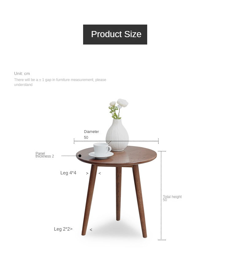 Solid Oak Wood Side Table - Rustic End Table for Living Room, Bedroom, or Patio - Perfect for Coffee, Books, and Decor