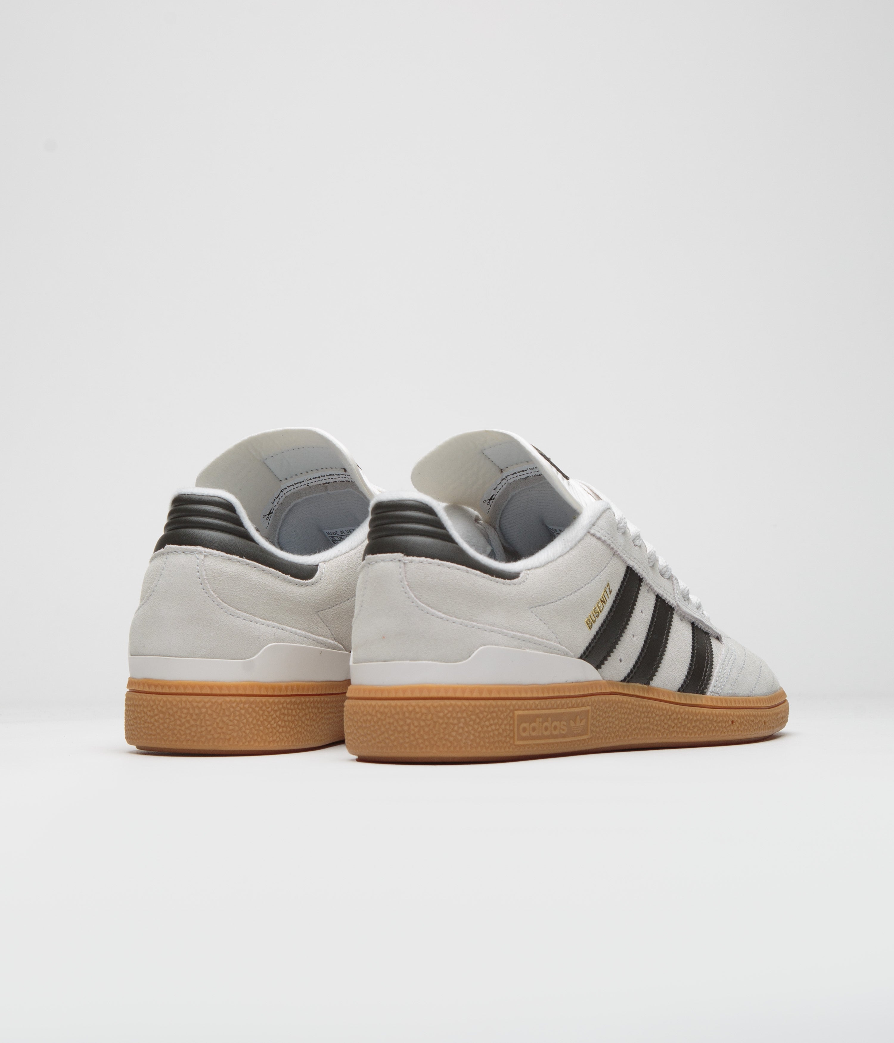 Adidas Busenitz Pro Skateboarding Shoes - Crystal White, Shadow Olive & Gum Sole | High-Performance Sneakers for Skaters & Streetwear Fashion