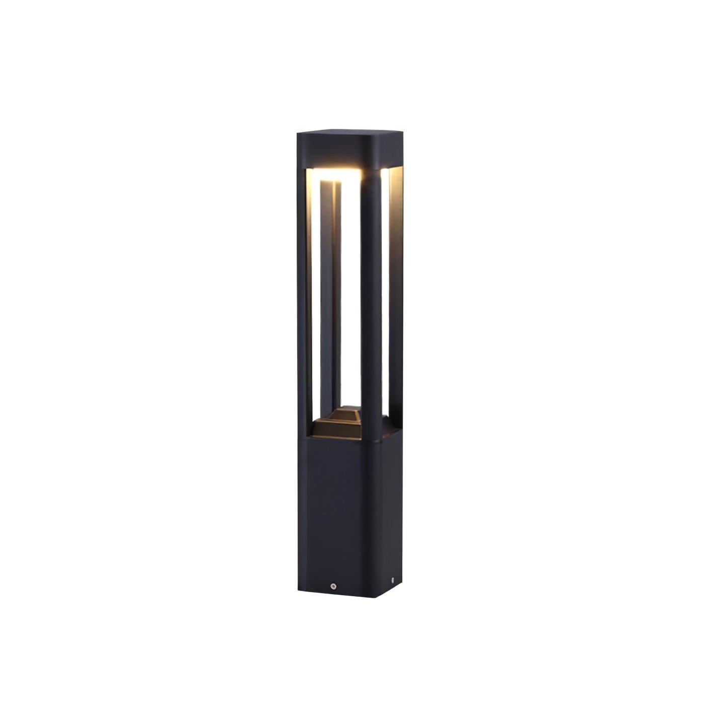 Modern Rectangular LED Garden Light - Outdoor Landscape Lighting for Pathways, Patios, and Gardens - Weatherproof Solar Powered Column Light for Home & Yard Decor