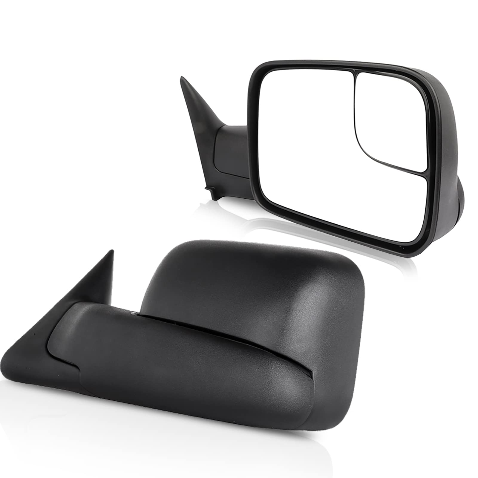 ECCPP Power Heated Manual Folding Towing Mirrors Replacement for Dodge Ram 1500 1998-2002 & Ram 2500/3500 Pickup Trucks - Perfect for Towing, Off-Roading & Heavy-Duty Work