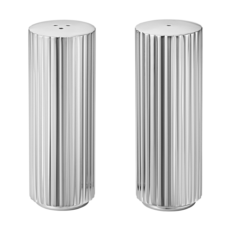 Premium Bernadotte Salt and Pepper Shakers Set - Elegant Stainless Steel Spice Dispenser for Kitchen, Dining Table & Restaurant Use